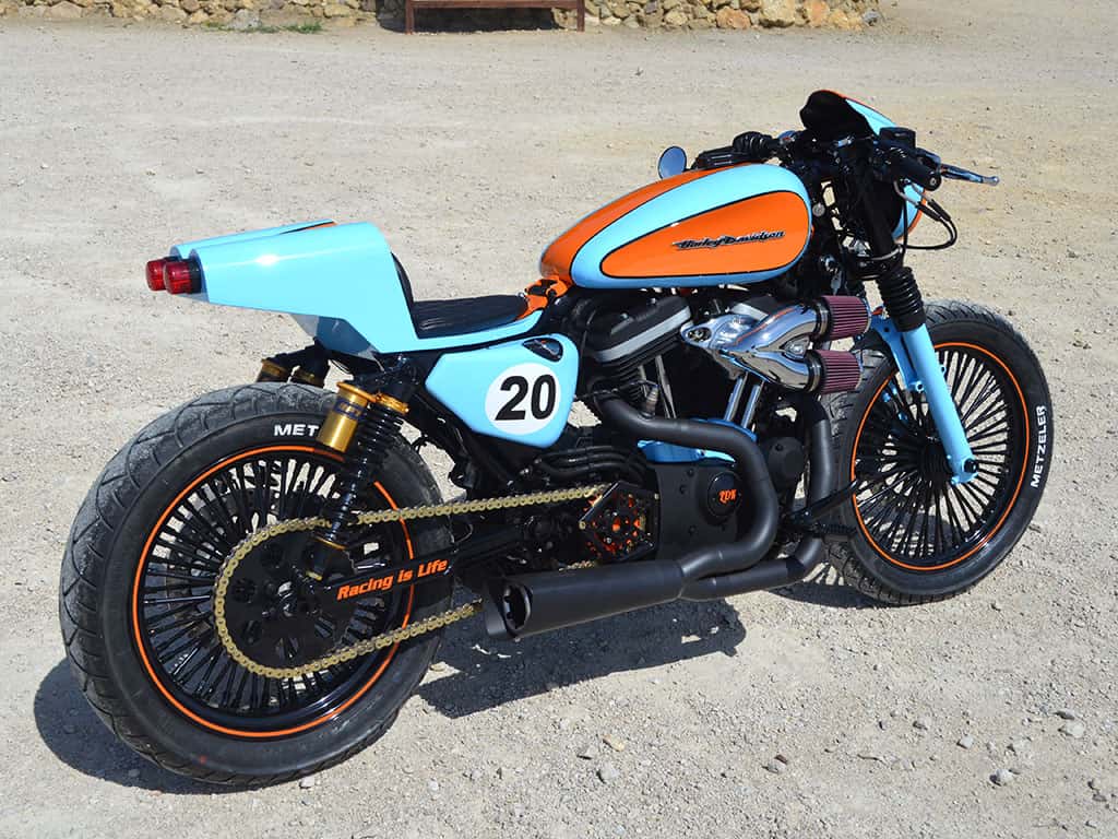 "Racing is Life" a Cafe Racer tribute to Steve McQueen customized by Lord Drake Kustoms