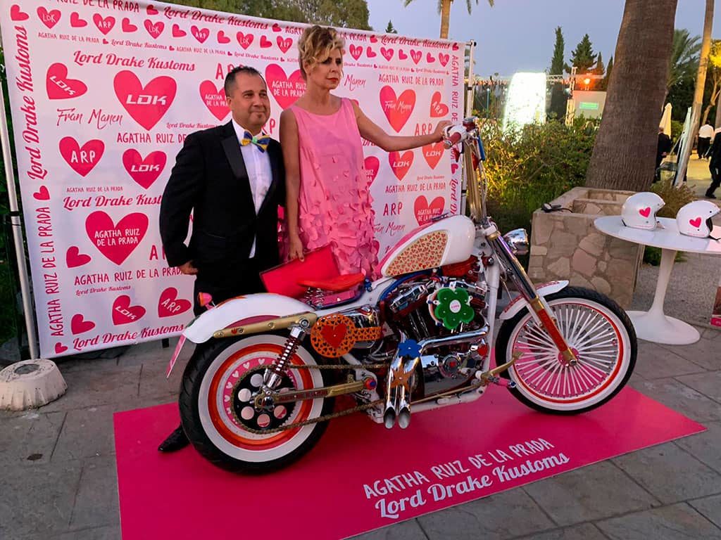 Fran Manen and Ágatha Ruiz de la Prada at the presentation of the Harley Agathizada